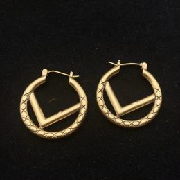No Boxes Top Quality Brass Women Designer Studs Classic Earrings Luxury Retro Color Copper Earrings238c