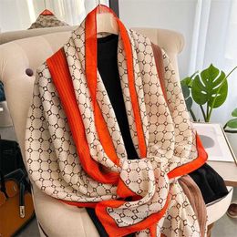 28% OFF scarf Early Summer New Letter C Cotton Linen Women's Korean Versatile Fashion Shawl Spring and Autumn Travel Scarf