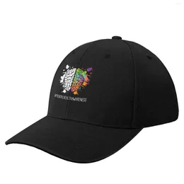 Ball Caps Mental Health Awareness Colourful Brain Baseball Cap Hat Snap Back Women Men's