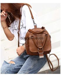 backpack Style Women Leather backpacks Vintage Female Handbags 2023 Travel Ladies Bagpack Mochilas School Bags For Girlsblieberryeyes