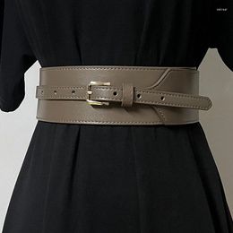 Belts Women's Fashion Genuine Leather Cummerbunds Female Dress Corsets Waistband Decoration Wide Belt TB1271