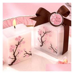 Other Event & Party Supplies 100Pcs Wedding Candles Smoke- Scented Wax Cherry Blossoms Candle Present Gifts Favours Party Decoration Dr Dh23P