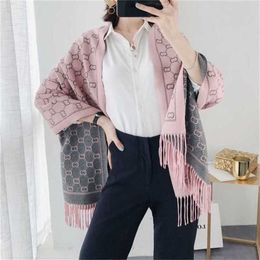 10% OFF scarf Women's New C Cashmere Scarf European American Big Thickened Enlarged Double Sided Shawl Warm and Versatile