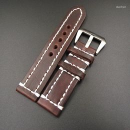 Watch Bands 1PCS High Quality 18MM 22MM 24MM Genuine Leather Handmade Band Strap - GL091502