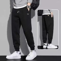 Men's Pants Soft Sweatpants Warm Drawstring With Elastic Waist Ankle-banded Pockets Ideal For Spring Fall Sports