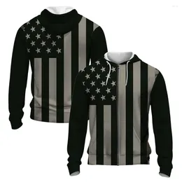 Men's Hoodies American Flag 3D Printed Autumn/winter Zipper Hoodie Retro Street Sport Zipperhoodiefashionoversizedzipperhoodiecoat