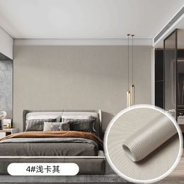 Wallpapers High-End Imitation Silk Whole House Thickened Wall Cloth New Chinese Engineering El Solid Colour Modern Drop Delivery Otosi