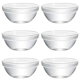 Dinnerware Sets 6 Pcs Bozai Cake Bowl Glass Fruit Serving Bowls Containers With Lids Small