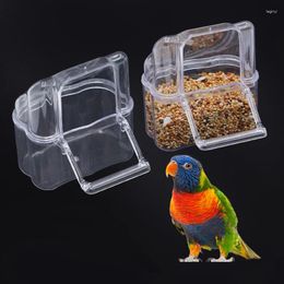 Other Bird Supplies Feeder Parrot Transparent Plastic Food Cup Bowl Clean Water Silo Waterer Box Easy To Instal And Use Durable Pet