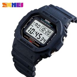 SKMEI Outdoor Sport Watch Men Digital Watch 5Bar Waterproof Alarm Clock Cowboy Military Fashion Watches relogio masculino 1471246k