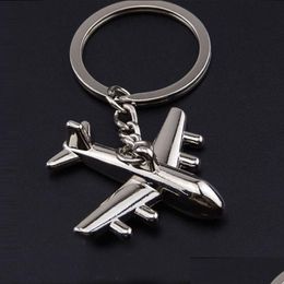 Key Rings Update Metal Plane Key Ring Shiny Aeroplane Keychain Holders Pendant Fashion Jewellery For Men Women Christmas Gift Dhgarden Dhjqf