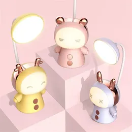 Table Lamps Usb Rechargeable Led Nightlight Home Decorations Reading Lights Cute Kids Lamp Eye Protection Desk