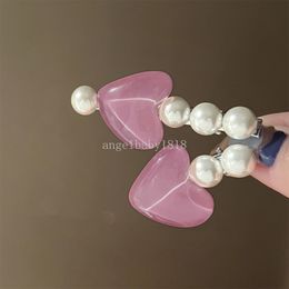 New Cute Pearl Heart Hair Claw Side Clips for Women Girls Kids Child Hairpin Hair Clip Accessories Headwear Ornament