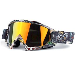 Motocross Goggles the skateboard glasses with doodle Ski goggles snowboard Motorcycle MTB Cycling Glasses Antifog UV400 Windproof 3054421