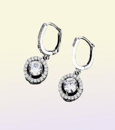 Latest Round Drop Shaped White Gold Colour Plated Vintage Hoop Earrings for Women Wedding Party Accessories Jewellery Gift5705909