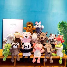 30cm Cute Whole Body Animal Hand Puppet Plush Toy Kindergarten Storey Interactive Props Parent-child Game Glove Dolls 231227