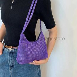 Shoulder Bags Fashion Rhinestone Shiny Handbag Women Sparkling Evening Clutch Tote Purse Luxury Design Causal Ladies Bagstylishhandbagsstore