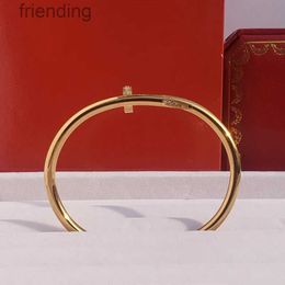 High Quality Designer Bracelet Nail Bangles for Women Men Titanium Stainless Steel Plated Gold Silver Rose Jewellery Diamond Bracelets EB0M