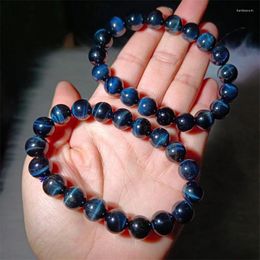 Link Bracelets Natural Blue Tiger Eye Stone Bracelet Fashion Healing Personalised For Men Women Gemstone Jewellery Lovers Gift 1pcs 8/10MM