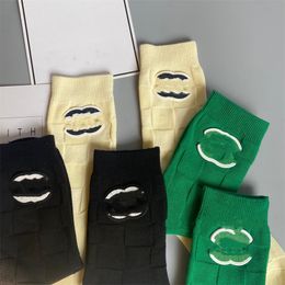 British fashion brand leather label small x square three-dimensional design socks men and women lovers college Korean version of ins tide