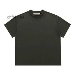 Men's T-shirts W52l and Women's Fashion t Shirt High Street Brand Ess Eighth Season Flocking Letter Short Sleeve IZZE IZZE