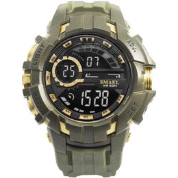 luxury Digital Watch Men Sport Watches Waterproof SMAEL Relogio Montre Shock Black Gold Big Clock Men Automatic 1610 Men Wtach Mil201j