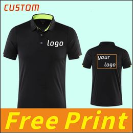 Casual Quick Drying POLO Shirt Customised Print Image Polo Collar Short Sleeve Breathable T shirt Embroidered Work Suit 231228