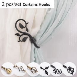 2pcsset Curtain Tieback Holder Hooks Tie Backs Bedroom Living Room Decoration Accessories Holdback Metal Hook 231227