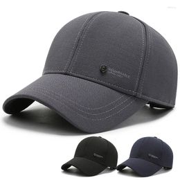 Ball Caps Winter Warm Hat Solid Baseball Adjustable Dad Windproof With Lined Outdoor Sport