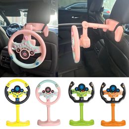 Electric Simulated Driving Steering Three-Dimensional Portable Wheel Copilot Toy Light And Sound Educational Children's Gifts 231227