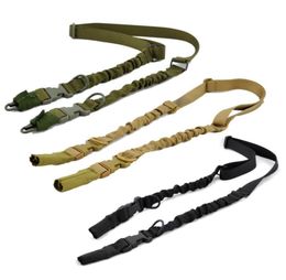 Tactical 2 Point sling Adjustable Bungee strapTwo point rifle Gun Sling with Heavy nylon Strength padded68494607368882