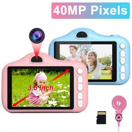 Digital Cameras Mini Children's Camera Selfie Po 3.5 Inch 40MP Kids For Birthday Festive Gift Child Kid