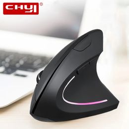 CHYI Ergonomic Vertical Mouse 24G Wireless Right Left Hand Computer Gaming Mice 6D USB Optical Gamer Mause For Laptop PC 231228