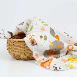 Blankets 1 Pcs Animal Pattern 110cm Cotton Gauze Cover Born Towel Double Layer Blanket