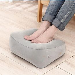 Portable Soft Footrest Pillow PVC Inflatable Foot Rest Folding Air Pillow Cushion Travel Office Home Leg Up Relaxing Feet Tool 231228