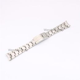 20 21mm 316L Stainless Steel Two Tone Gold Silver Solid Curved End Link Deployment Clasp Wrist Watch Band Strap Bracelet2410