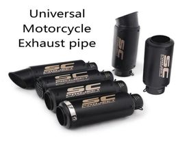 Motorcycle Exhaust Pipe SC Project Exhaust Escape Moto For cafe racer exc mt09 gsr750 trk 502 ltz400 gsr600 echappement moto3758737174436