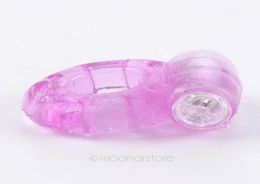 Whole new Crystal Butterfly Vibrating Ring Silicone For Women And Lover039s Sex Toys ship1900817