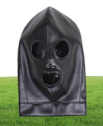Quality Soft PU Leather Breathable Mask Hood Open Mouth Eyes Wet look R525451965