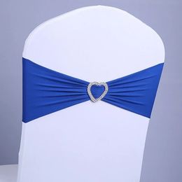 50/100pcs Elastic Chair Sashes Bows Decorative Band for Banquet Cover Romantic Knot Wedding Decoration Party Events Home Decor 231227