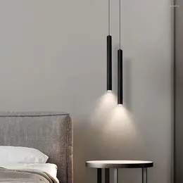 Pendant Lamps LED Hanging Light Bar Black Modern Lighting Fixtures 3000K-6000K Chandelier Eye Protection For Living Room Wall Decor