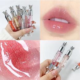 Lip Gloss Shimmer Clear Mirror Pearlescent Plumping Lips Care Nourishing Oil Lasting Moisturizing Glitter Staining Glaze