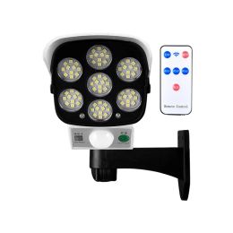 1pcs Outdoor Wall Lamps 77 LED 3 Modes Solar Lamp Outdoor Security Lights Wireless PIR Motion Sensor Spot Light for Garden Park LL