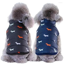 Dog Apparel Warm Jacket Clothes Vest Winter Waterproof Cotton Pattern Dogs Pet Puppy Cold Weather Coats For Small Large