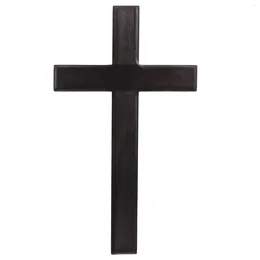 Party Decoration Cross Christian Pendant Wooden Crafts Delicate Rustic Decor For Home Country Shelf