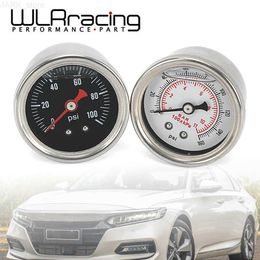 Oil Pressure Gauge WLR - 1/8" NPT Fuel Pressure Gauge Liquid 0-100 psi / 0-160psi Oil Pressure Gauge Fuel Gauge Black/white Face WLR-OG33L231228L231228