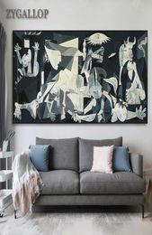Picasso Famous Art Paintings Guernica Print On Canvas Picasso Artwork Reproduction Wall Pictures For Living Room Home Decoration5130505