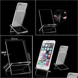 Storage Holders & Racks Clear Acrylic Mobile Cell Phone Display Stand Holder Racks For X 11 12 Promax Lx3492 Drop Delivery Home Garden Dh5Jp