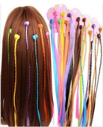 Girls Colorful Wigs Ponytail Hair Ornament Claw Hair Clips Braid Headwear for Kids Girls Hair Accessories 15lot90pcs7031257