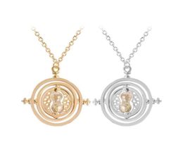 24 PcsLot Selling 35 cm Diameter Time Turner Necklace Movie Jewellery Rotating Hourglass Pendant Bulk Whole 2109295874553